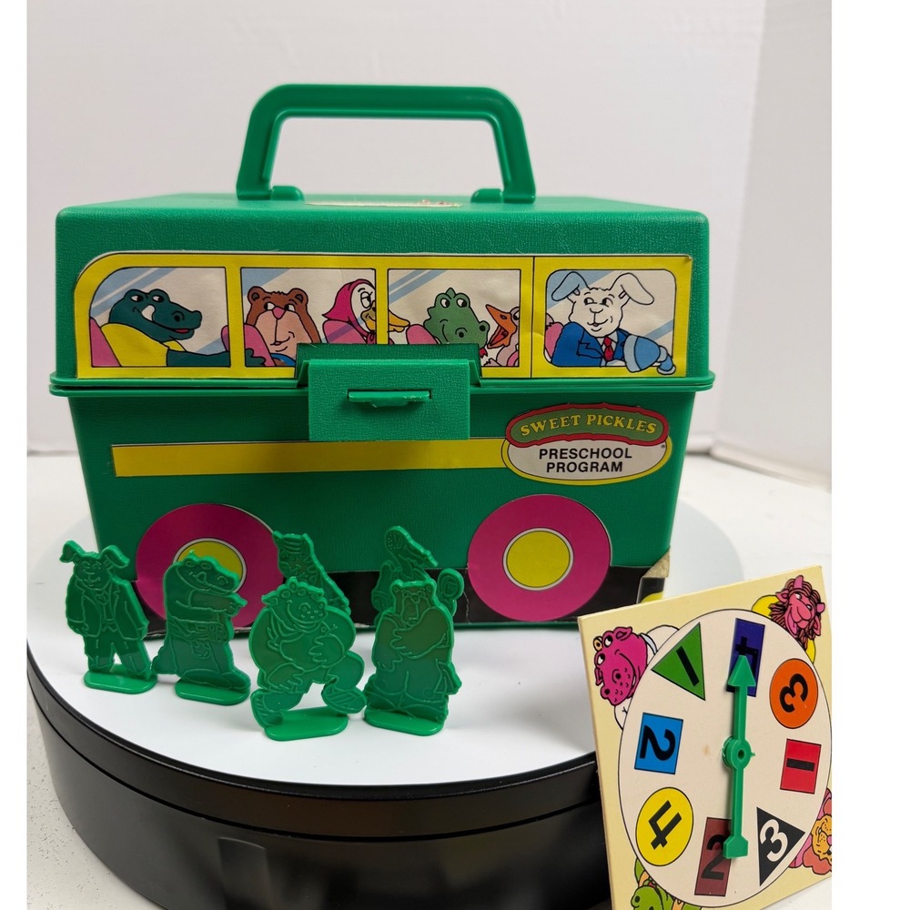 Vintage Sweet Pickles Preschool Program Bus Box Activity Cards '87 Weekly Reader